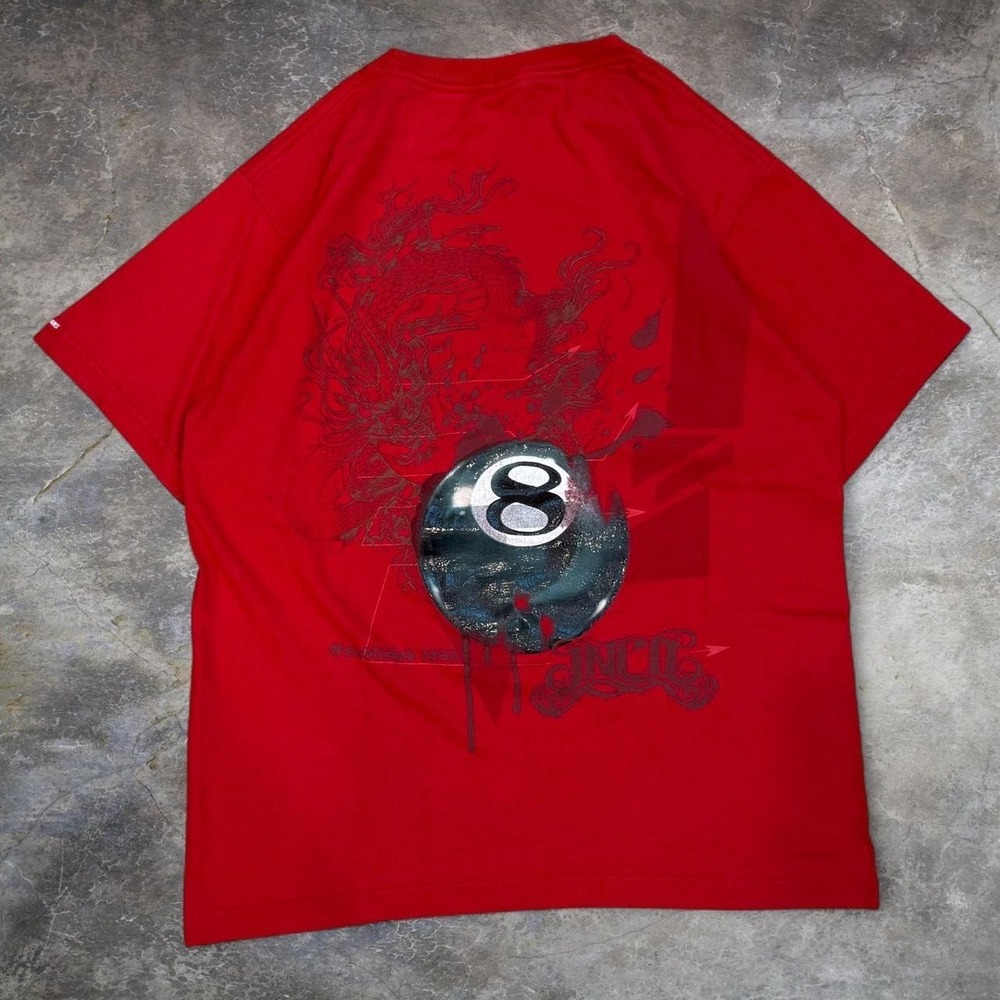 Vintage JNCO Jeans 8 Ball Dragon Graphic Tee Men's Large USA Made Grunge 90s Y2K